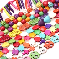 random fashion colorful roundpeace symbolheart stone beads charms spacer diy necklacebracelets handcrafts jewelry making