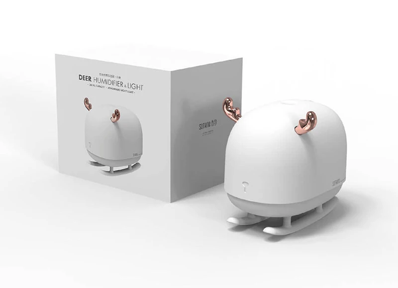 Xiaomi Mijia SOTHING DSHJ-H-009 увлажнитель с оленем легкий USB домашний увлажнитель воздуха воздухоочиститель атмосферный ночник 260 мл