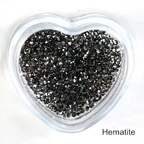 Hematite 1,1 мм-1,6 мм стразы мини-Пикси стразы без горячей фиксации микро-циркониевые блестящие стразы мини-украшения для дизайна ногтей B3191 - Цвет: Hematite