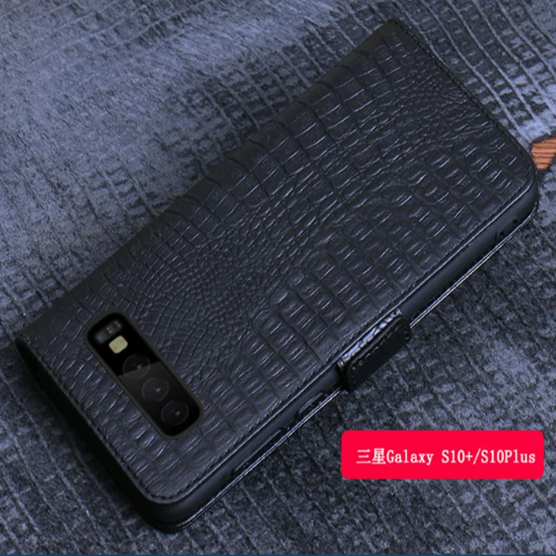high end natural leather wallet phone case for samsung galaxy s10 plussamsung galaxy s10 5g phone pouch bag card slot holder free global shipping