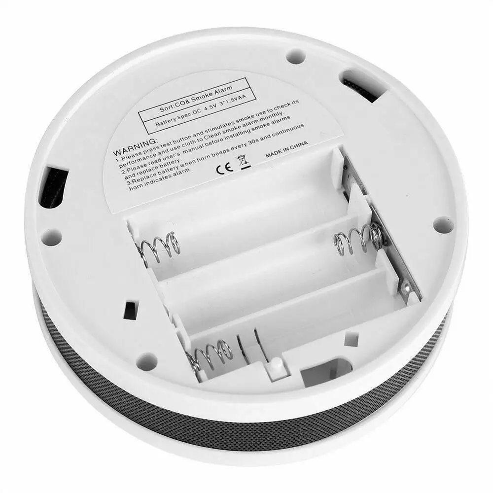2 IN 1 CO Smoke Carbon Monoxide Detector Audio Tester Alarm High Alert Security | Безопасность и защита