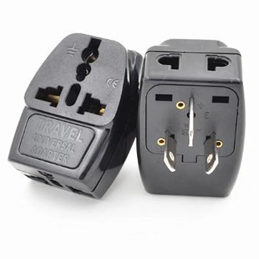 

Black 10A/16A 250V 3-into-1 AU 3P electric plug AU/UK/US/EU to Australia new Zealand travel adaptor plug socket converter Type-D