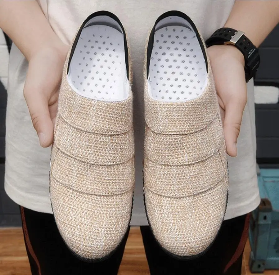 2019 Мужская Летняя Повседневная парусиновая обувь в рыбацком стиле chaussure homme