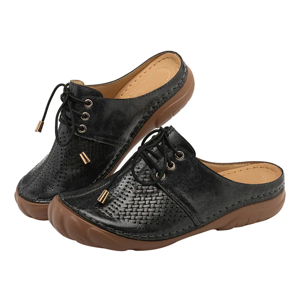 

Women New Sandals Shoes Sandalias Mujer Ladies Retro Shoes Hollow Out Slip On Backless Summer Sandals Shoes 2020