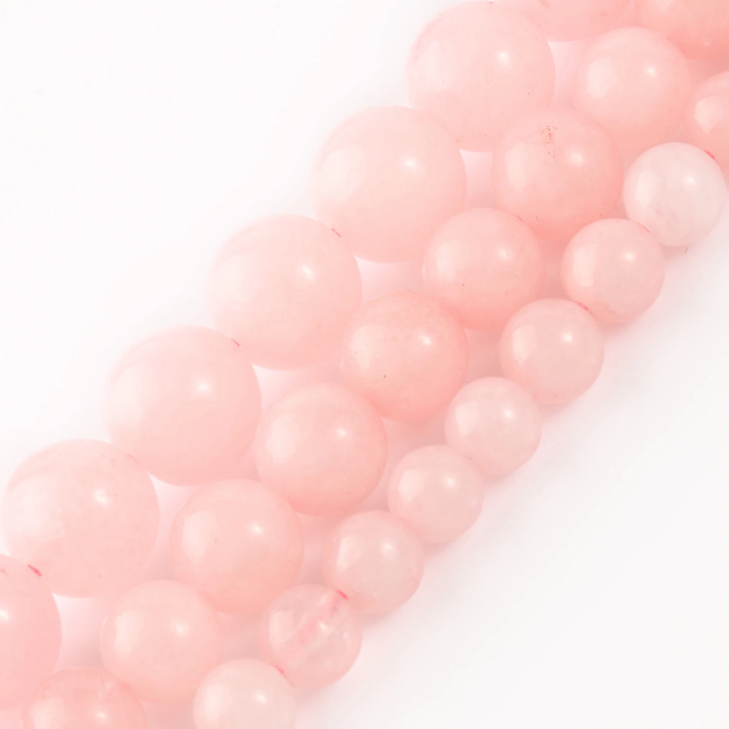 

Бусины из нефрита розового цвета, круглые свободные бусины-разделители для изготовления браслетов, подвесок «сделай сам», ювелирных издели...