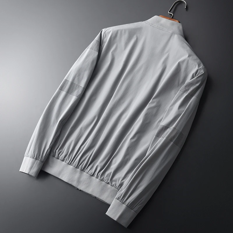 Для мужчин роскошный серый воротник лазерное сверление s куртки и пальто размера