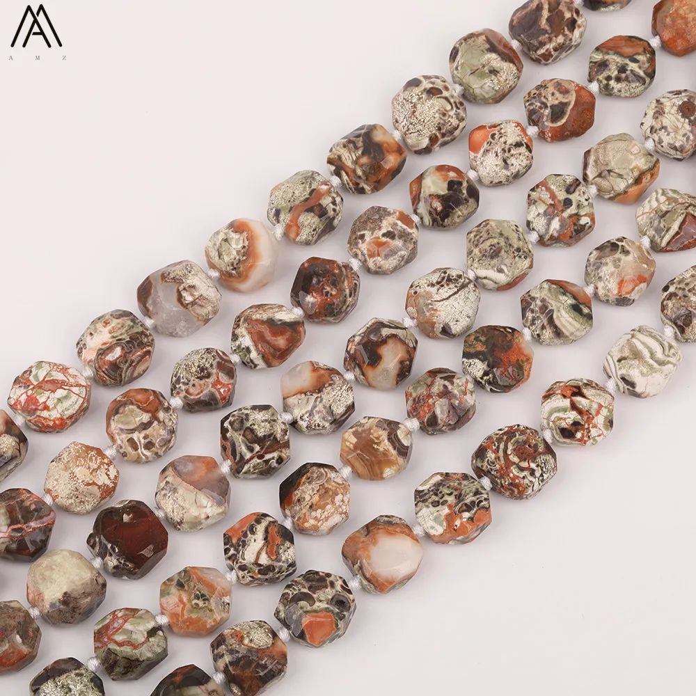 

Full Strands Faceted Freeform Nugget Natural Agates Stone Loose Beads,Drilled Raw Stone Beads Bracelet Jewelry EF-CT-331AMFJ