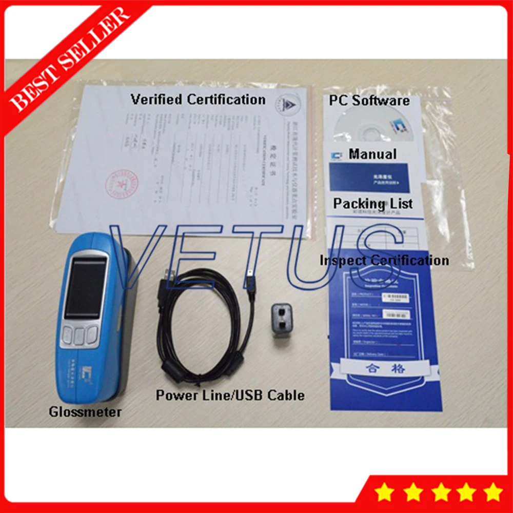 

Multi-angle Glossmeter 20 60 85 Degree Three Angle Gloss Tester Portable Gloss Measurement For paint plastic metal CS-380