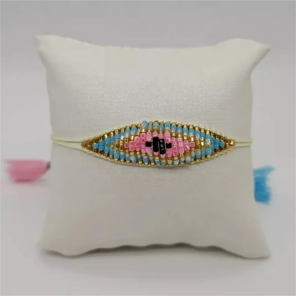 

ZHONGVI Rainbow Bracelet Fashion Letter Bracelets For Women Heart Pattern Boho Jewelry 2021 Miyuki Seed Beads Pulseras Mujer