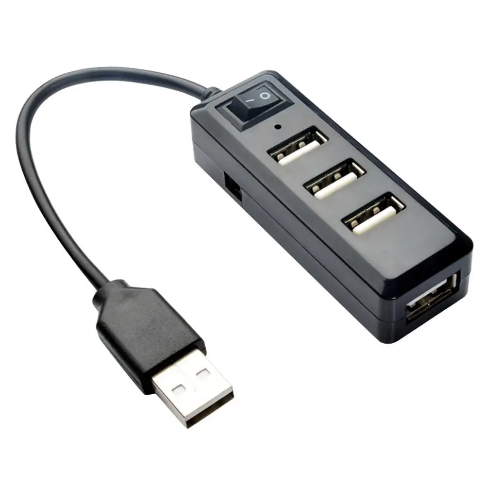 Разветвитель удлинитель с 4 USB портами 2 0 разветвитель переключателем для