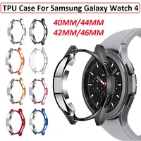 accessories 40mm44mm screen protector shell cover case protective tpu plated for samsung galaxy watch 44 classic