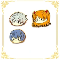 kawaii hot anime eva asuka ayanami rei brooch pins enamel badges lapel pin brooches fashion jewelry accessories collection gifts