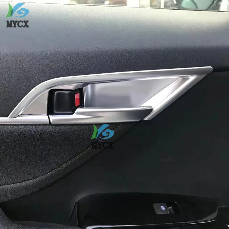 Стиль из углеродного волокна внутренняя дверная ручка декоративные чехлы