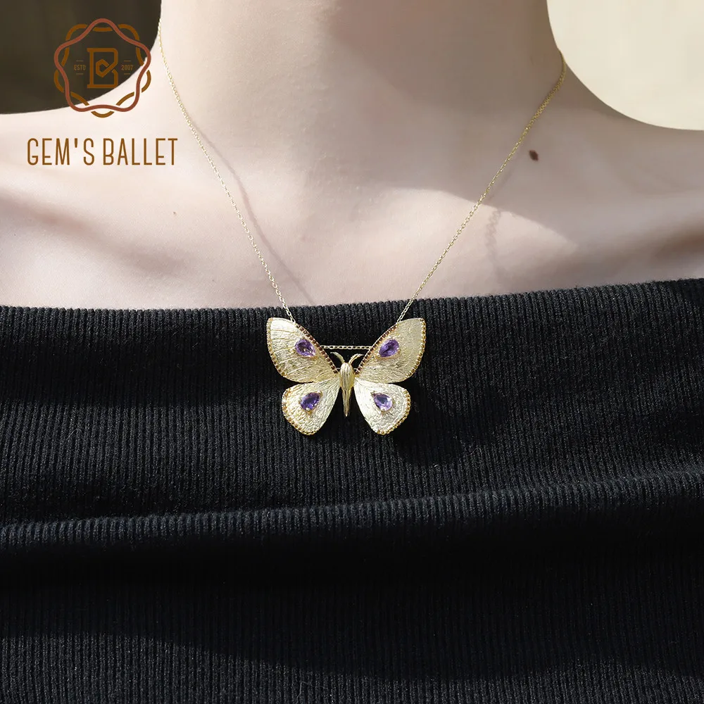 Женская Вечерние шь из серебра 925 пробы с натуральным аметистом карата|Украшения