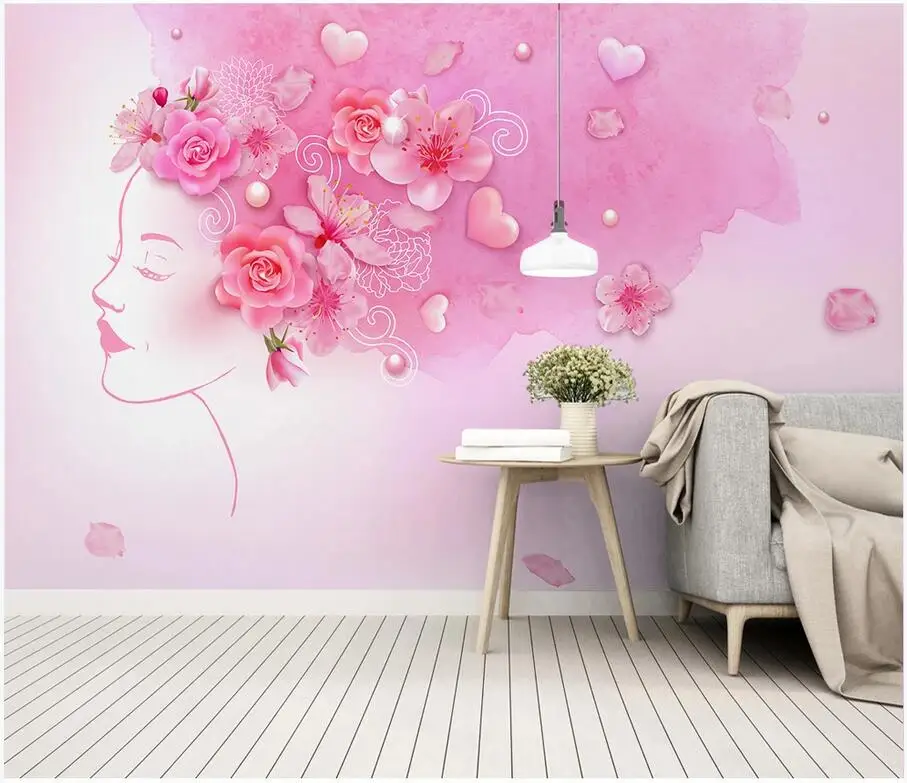 Custom photo 3d wallpaper Modern minimalistic floral colorful sexy beauty wall murals for walls 3 d living room | Обустройство дома