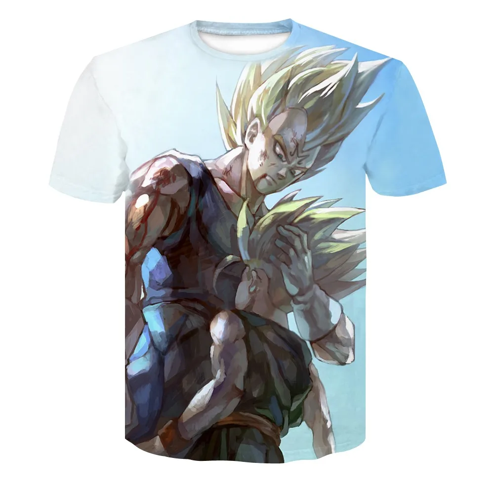Dragon Ball Z футболки мужские летние модные 3D принт Супер Saiyajin Сон Гоку черные Zamasu