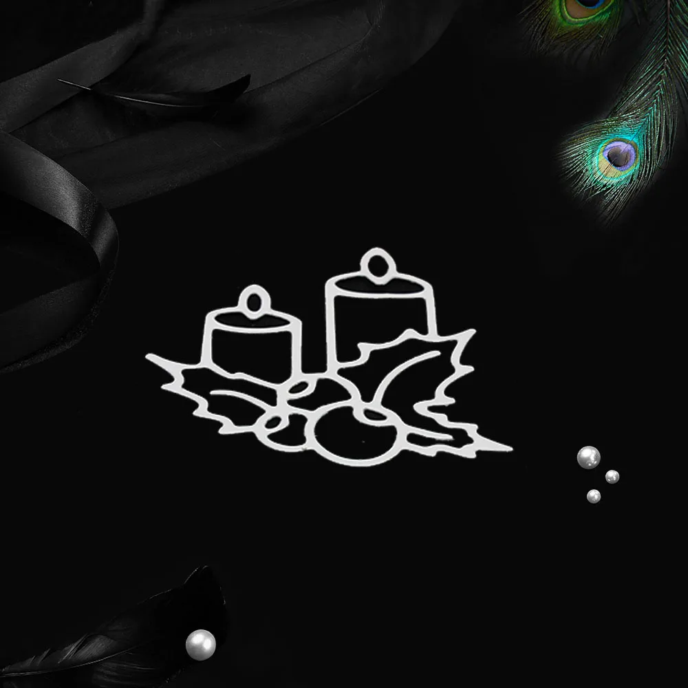 Новые металлические Вырубные штампы трафареты в виде рождественской свечи для