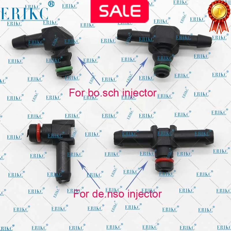 

10PCS for Bosch Denso Diesel Injector Return Oil Backflow Joint Pipe T and L Type Plastic Connector Pipes Hose Joiner Tube Fuel