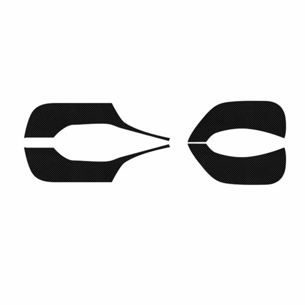 4 шт./компл. Автомобильная дверь антиударная площадка стикер отделка черный для Tesla модель 3- Черный углеродного волокна стикер на дверь автомобиля коврик