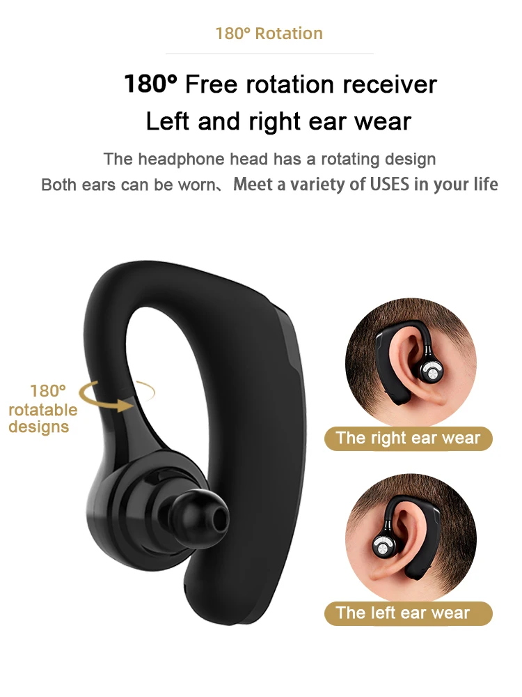 Heaton, беспроводная bluetooth-гарнитура, новинка, для офиса, гарнитура, с крючком, Bluetooth, наушники с микрофоном, с управлением, вкладыши V 5,0