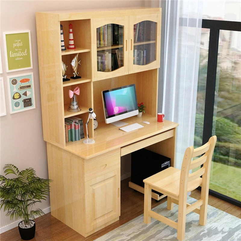 

Mesa Dobravel De Oficina Scrivania Bed Tray Escritorio Tafel Biurko Retro Wood Computer Tablo Laptop Bedside Table With Bookcase