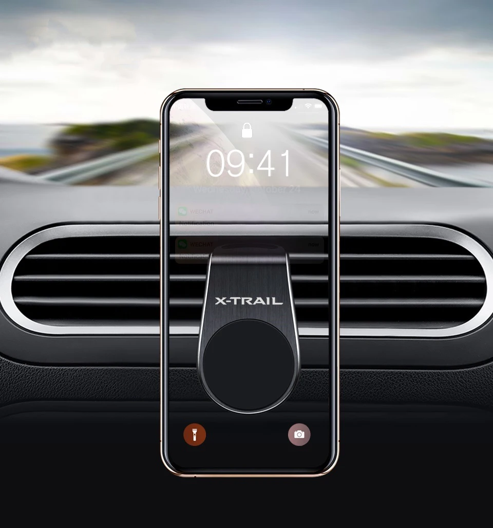 Металлический магнитный автомобильный держатель для телефона Nissan X-trail крепление