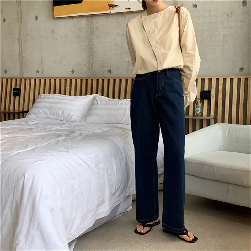 HziriP короткие женские с высокой талией джинсовые тонкие винтажные Новые прямые