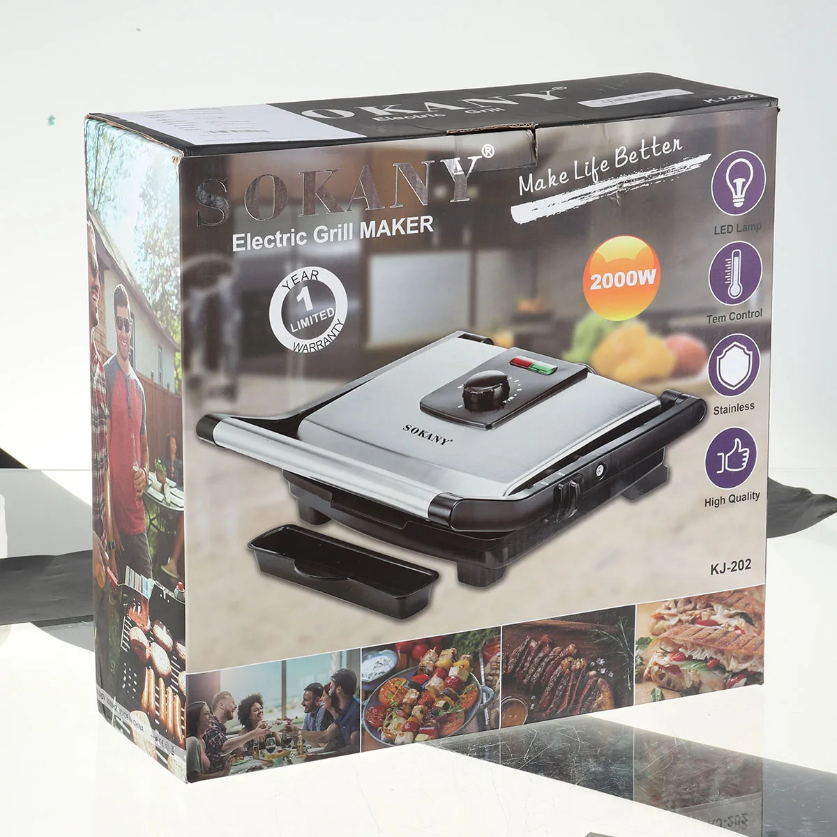 Электрический гриль SOKANY 2000 Вт для барбекю духовка бытовая техника Бездымная