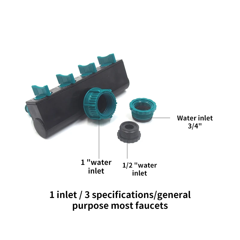 Разветвитель шланга эргономичный 4 сторонний Женский Разъем для резьбы прочный