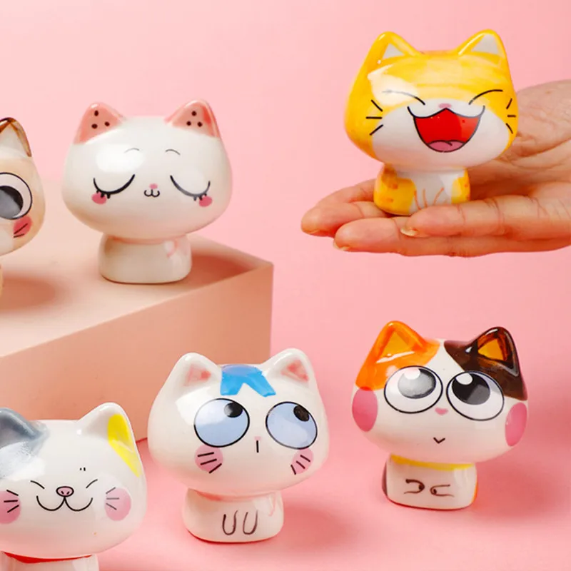 Декор для подростков фарфоровые кошачьи украшения эстетичный домашний декор
