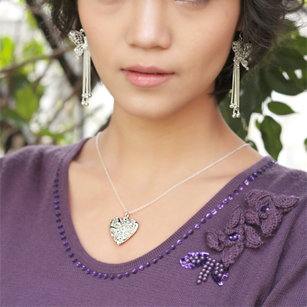 Женское винтажное ожерелье из серебра 100% пробы с фото|Ожерелья| |