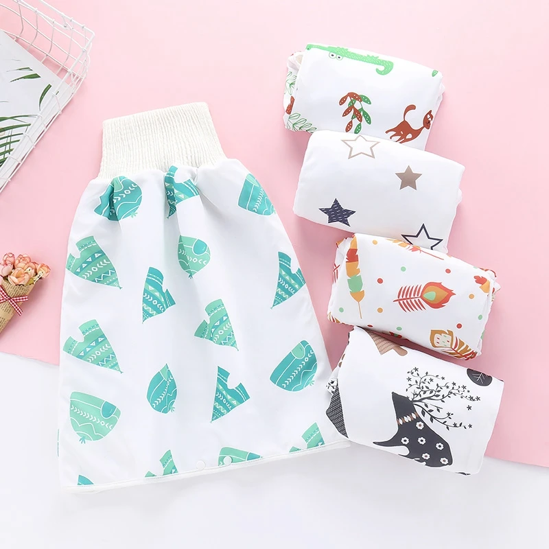 

2 In 1 Baby Diaper Skirt Reusable Leak-proof Newborn Training Nappy Changing Potty Training Pants Diaper Cover Absorbent Cloth