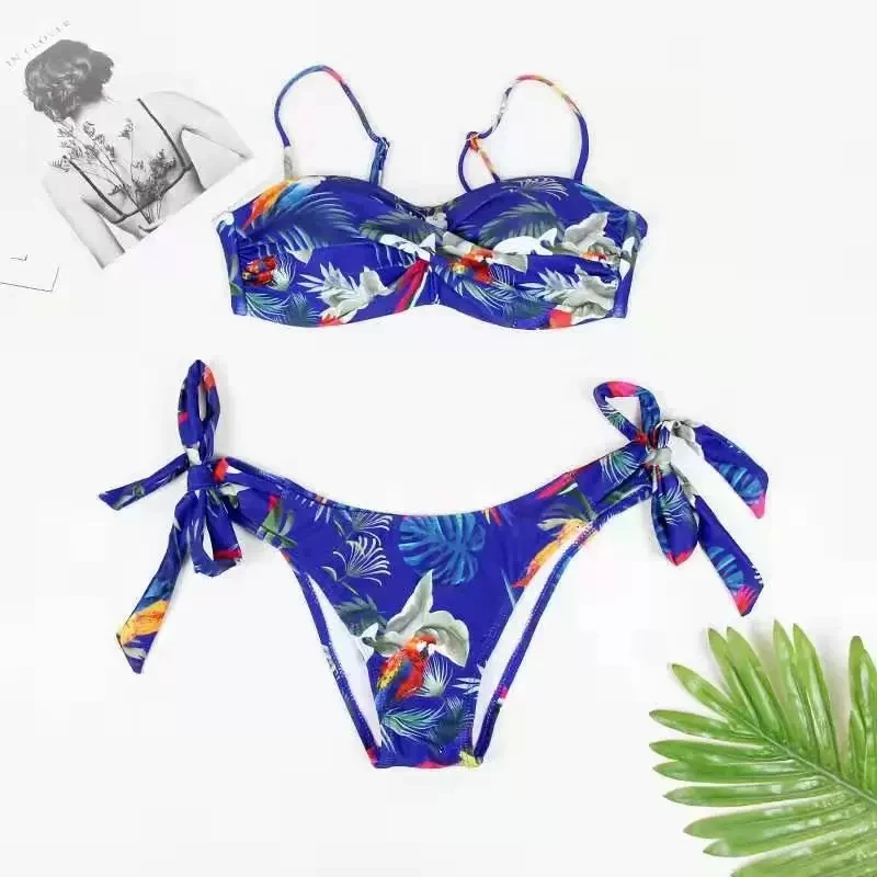 

Solid Sexy Bikini 2021 Summer Swimsuit Women 2 Pieces High Waist Bikini Push Up Swimwear Tankini Swimsuits Bathing Suit Women