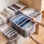 Разделитель для джинсов и одежды, коробка для хранения, ящик для шкафа, толстые штаны, свитер, нижнее белье, сетчатые разделительные коробки, органайзер, сумка