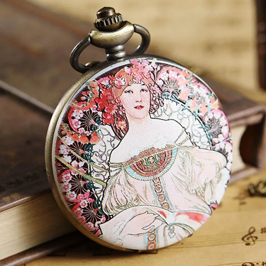 Слон Ганеш карманные часы Fob цепочка Ожерелье Подвеска мужчины лиса кошка щенок