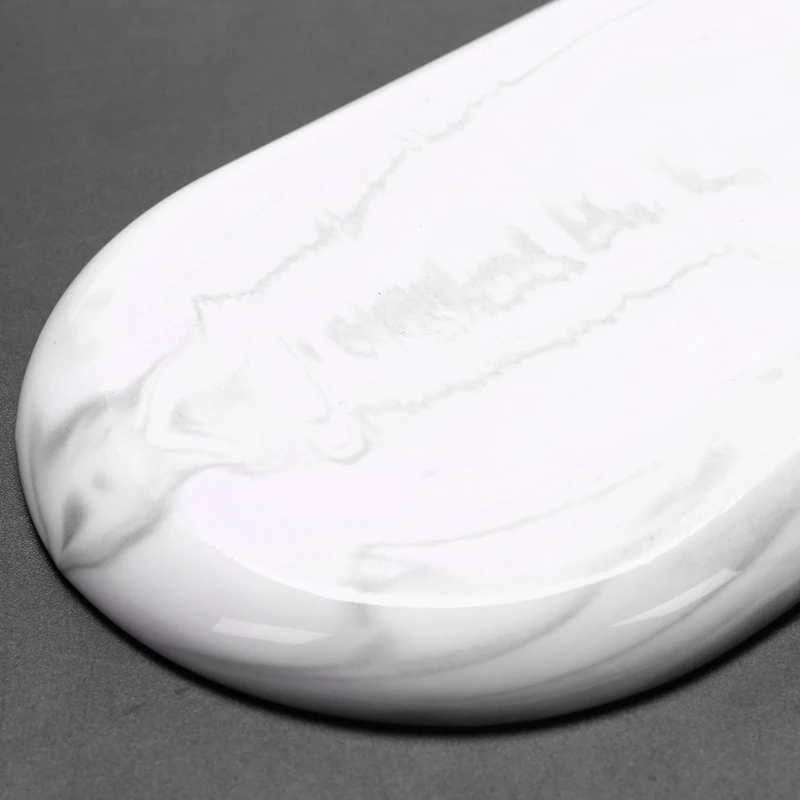 Позолоченная овальная тарелка в скандинавском стиле креативная керамическая