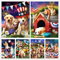 5d diamond painting cat dog handmade gift full square diamond embroidery animals mosaic cross stitch kits for home decoration