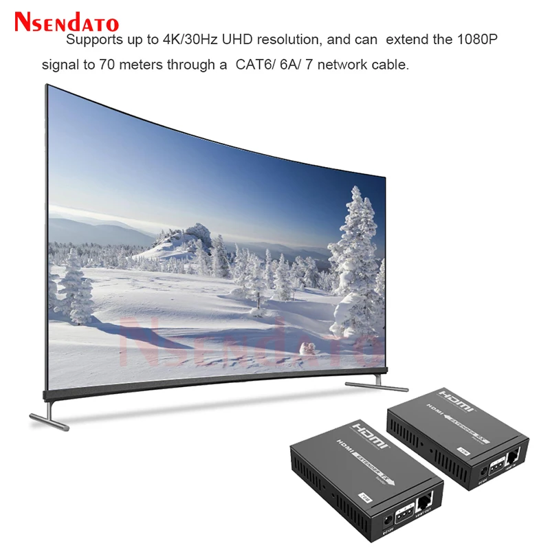 LKV375N 4K 60 Гц HDMI удлинитель HDBaseT over Cat6/6e/7 70 м Удлинительный кабель сетевой передатчик
