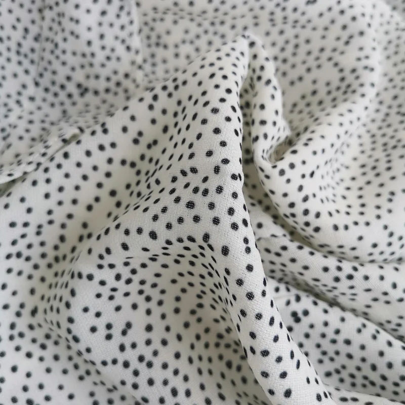 Летнее винтажное платье женское точечный фонарь рукав с оборкой высокой