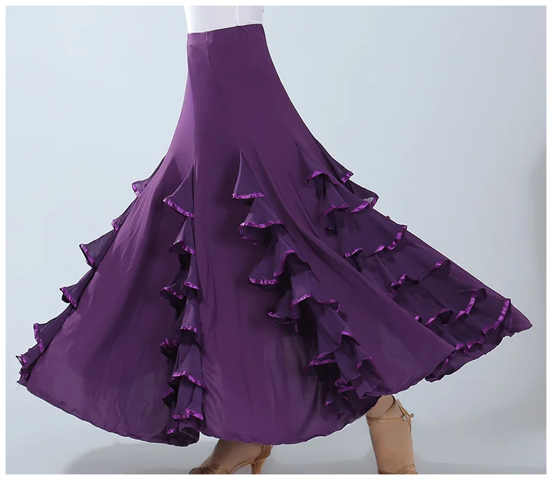 Новая юбка для фламенко Латинская Сальса платье бальных танцев женщин/испанская