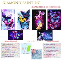 diamond art painting abstract fluorescent flower butterflies cross stitch rhinestones kits square or round diamond wall decorati