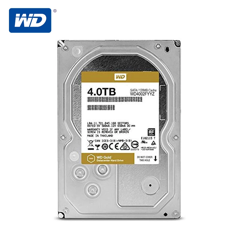 WD Gold 4 ТБ внутренний жесткий диск 3 5 &quot7200 об/мин 128 м кэш памяти SATA III 6 HDD HD для