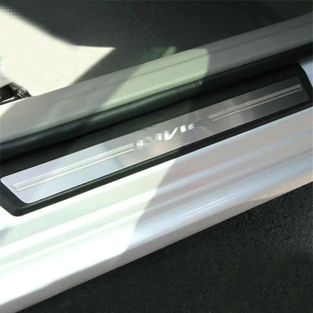 Fit For Honda Civic 06-15 Sedan Steel Door Sill Scuff Plate Guard Entry Pad | Автомобили и мотоциклы