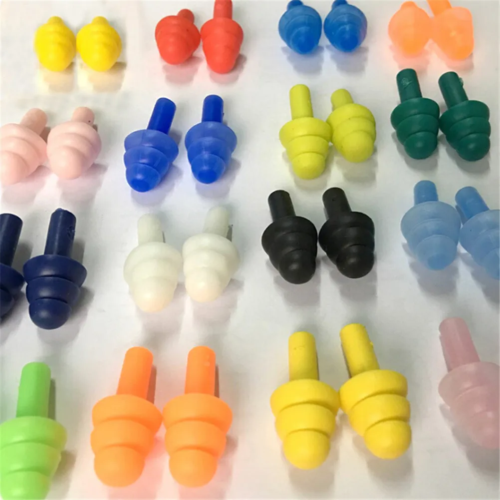 

20PCS Waterproof Swimming Ear Plug Silicone Swim Earplugs Soft Anti-Noise Diving Ear Plug for Adult Swimmers Children