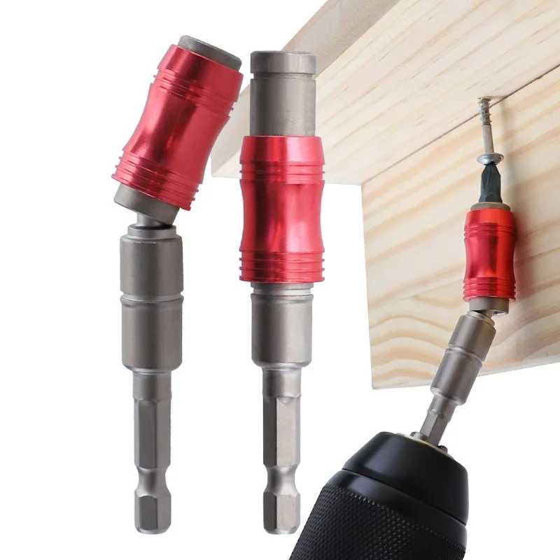 

Магнитный держатель для отвертки, удлинитель 1/4 дюйма с шестигранным хвостовиком, 20 градусов, Регулируемое направление для удлинения отвер...