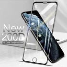 Изогнутое защитное стекло 200D для iphone 6, 6S, 7, 8 Plus, SE 2020, X, XR, XS, 11, 12 Pro Max, закаленное