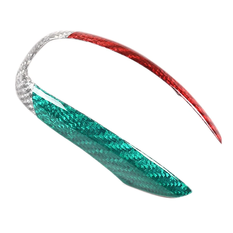 

AU04 -Tricolor Carbon Fiber Style Plastic Gear Shift Head Cover Trim for Alfa Romeo Giulia Stelvio 2017-2019 Car Accessories