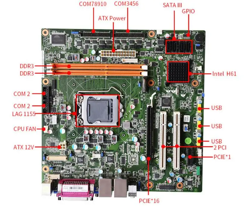 AIMB-501G2 Новый mикро ATX материнская плата AIMB-501 для Intel®LGA1155 Core™I7/i5/i3 AIMB-501G2-KSA1E с 2 * VGA 10
