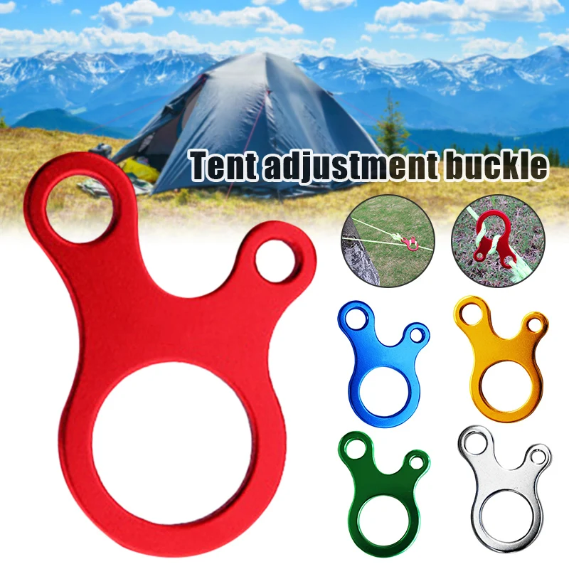 

3-Hole Fast Knot Tool Tent Adjusting Buckle Anti-Slip Tightening Carabiner For Outdoor Stability Tool XR-Hot