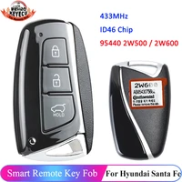 keyecu 3 button keyless 433mhz id46 chip for hyundai santa fe 2012 2013 2014 2015 95440 2w500 2w600 car remote smart key fob
